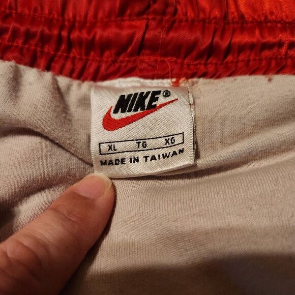 Vintage Nike Red Colorblock Satin Athletic Shorts - Picture 6 of 10